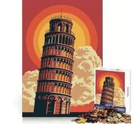 Puzzle Retro Pisa Italia da 1000 pezzi per adolescenti, gioco di logica puro, rilassante, pulito, opera d'arte (50x75cm)