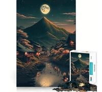 Puzzle retrò raffigurante un villaggio giapponese per adulti, 1000 pezzi, per migliorare la memoria, alleviare lo stress, assemblare e creare un regalo memorabile (38x26cm)