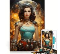 Puzzle Retro Scifi Beautiful Girl da 1000 pezzi per adolescenti, gioco di logica stimolante, momento di serenità, bordi chiari, regalo creativo (50x75cm)