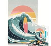 Puzzle Retro Surf Dream Hard per adulti, 1000 pezzi, gioco di logica fine, divertente e rilassante, con bordi precisi, regalo pensato (38x26cm)