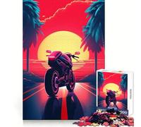 Puzzle Retro Synthwave Dream da 1000 pezzi per adolescenti, gioco di logica, divertimento in famiglia, bordi trasparenti, calda sorpresa (50x75cm)