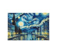 Puzzle retrò Venezia Notte stellata blu gioco Home Wall Art Challenge Puzzle per adulti 500 pezzi