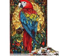 Puzzle rettangolare a forma di pappagallo, in cartone riciclato al 100%, per bambini adulti, regali di Natale, 1000 pezzi (26x38 cm)