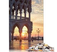 Puzzle rettangolare "Alba a Venezia" in cartone riciclato al 100%, per adulti e bambini, regalo di Natale, 1000 pezzi (75x50 cm)