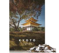 Puzzle rettangolare del Padiglione d'Oro di Kyoto, in cartone riciclato al 100%, per bambini adulti, regali di Natale, 1000 pezzi (75x50 cm)