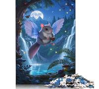 Puzzle rettangolare di carta con scoiattolo volante, per regali per bambini adulti, 1000 pezzi (38x26 cm)