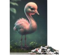 Puzzle rettangolare di carta per bambini, motivo fenicottero, per regali di Natale per bambini adulti, 1000 pezzi (26x38 cm)
