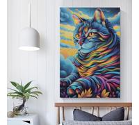 Puzzle rettangolare in cartone riciclato al 100%, raffigurante un pettirosso blu e rosso, per regali per bambini adulti, 1000 pezzi (26x38 cm)