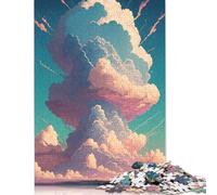 Puzzle rettangolare "Nuvole Magiche", in cartone riciclato al 100%, ideale come regalo per adulti e bambini, 1000 pezzi (26x38 cm)
