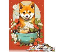 Puzzle rettangolare Shiba Ramen Ruby, cartone riciclato al 100%, per regali per adulti e bambini, 1000 pezzi (75x50 cm)