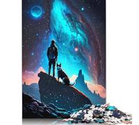 Puzzle rettangolari con avventure di uomo e cane, in cartone, regalo per bambini dai 12 anni in su, 1000 pezzi (75x50 cm)