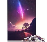 Puzzle rettangolari con paesaggio del treno galattico, regalo per bambini dai 12 anni in su, 1000 pezzi (75x50 cm)