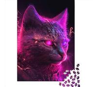 Puzzle rettangolari creativi per adulti, 1000 pezzi, punk umano, gatto 3, puzzle di carta, gioco pratico, decorazione per la famiglia, 1000 pezzi (38x26 cm)