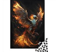 Puzzle rettangolari creativi per adulti, 1000 pezzi, puzzle in legno "Fenice dalle ceneri", gioco pratico, decorazione per la famiglia, 1000 pezzi (75x50 cm)