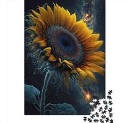 Puzzle rettangolari creativi per adulti 1000 pezzi Universo Girasole9 Puzzle in legno - Gioco pratico di puzzle - Decorazione per la famiglia 1000 pezzi (75x50 cm)