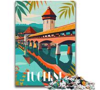 Puzzle Riflessi di Lucerna 2000 pezzi per adulti, per età 14+ Decorazioni per la casa Giochi per famiglie Regali di compleanno di Natale 2000 pezzi (70x100cm)