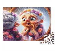 Puzzle Riflesso allo Specchio Sorpresa per Anziani 1000 Pezzi 38x26cm Carta Riciclata per Adulti Gioco Divertente Allenamento Manualità Decorazione Casa Ottima Idea Regalo
