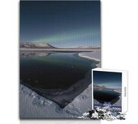 Puzzle riflesso dell'aurora boreale per adulti, 1000 pezzi, attività educativa per costruire la concentrazione, regalo perfetto per le occasioni festive, dimensioni 50x75cm
