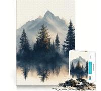 Puzzle "Riflesso di Montagna" per adulti, 1000 pezzi, gioco per allenare la mente, divertimento in casa, taglio di precisione, regalo per le vacanze (38x26cm)