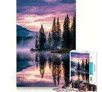 Puzzle "Riflesso sereno del lago al crepuscolo" da 1000 pezzi per adulti, gioco di logica e logica per il tempo libero, bordi lisci, regalo stagionale (38x26cm)
