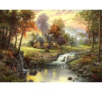 Schmidt - Puzzle Thomas Kinkade: Cottage vicino al ruscello - 1000 Pezzi