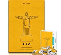 Puzzle Rio Brasile per adulti da 1000 pezzi, gioco educativo e sfida, ideale come regalo per tutta la famiglia, 50x75cm