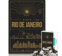 Puzzle Rio De Janeiro Brasile 1000 pezzi per adulti, regali per ammazzare il tempo durante le vacanze, ogni pezzo è unico - Gioco divertente e stimolante per tutta la famiglia, 75x50cm