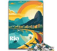 Puzzle Rio Sunrise Coast da 1000 pezzi per adulti, gioco stimolante, ideale come regalo per tutta la famiglia, 1000 pezzi (26x38cm)