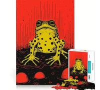 Puzzle Riso Print Funky Frog da 1000 pezzi per adolescenti, giocattolo antistress, taglio premium, (38x52cm)