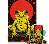 Puzzle Riso Print Funky Frog da 1000 pezzi per adolescenti, gioco di logica stimolante per il relax mentale, bordi trasparenti, regalo elegante (50x75cm)