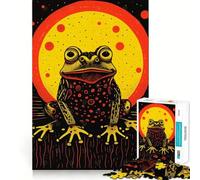 Puzzle Riso Print Funky Frog da 1000 pezzi per adulti, gioco di logica fine, per il tempo libero, con bordi netti, oggetto da collezione (50x75cm)