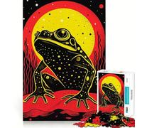 Puzzle Riso Print Funky Frog da 1000 pezzi per adulti, gioco di logica fine, per il tempo libero, con bordi puliti, oggetto da collezione (38x26cm)