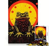 Puzzle Riso Print Funky Frog da 1000 pezzi per adulti, gioco di logica fine, per il tempo libero, con bordi netti, oggetto da collezione (50x75cm)