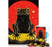 Puzzle Riso Print Funky Frog da 1000 pezzi per adulti, gioco di logica fine, per il tempo libero, con bordi puliti, oggetto da collezione (38x26cm)