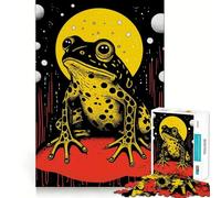 Puzzle Riso Print Funky Frog da 1000 pezzi per adulti, gioco intelligente e divertente, bordi lisci, decorazione da parete (38x52cm)