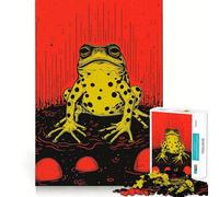 Puzzle Riso Print Funky Frog per ragazzi, 1000 pezzi, gioco di abilità mentale, svago leggero, design da assemblare, regalo di alta qualità (50x75cm)