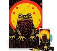 Puzzle Riso Print Funky Frog per ragazzi, 1000 pezzi, stimola la memoria, rilassante e divertente, taglio di alta qualità, regalo elegante (38x52cm)