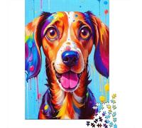 Puzzle Ritratto Beagle, Arte Pop Canino, 1000 Pezzi Carta Riciclata per Adulti e Oltre i 12 Anni, Gioco Educativo per Rilassarsi 70x50cm/1000pcs