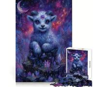 Puzzle "Ritratto di agnello mistico con cristalli" per ragazzi, 1000 pezzi, per migliorare la memoria, calmare e rilassare, design classico da assemblare, regalo (50x75cm)
