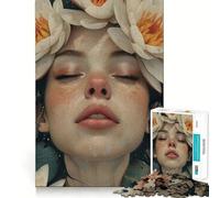 Puzzle "Ritratto di Petali" da 1000 pezzi per adolescenti Rafforza la memoria, calma e rilassa Bordo di qualità Regalo perfetto (38x52cm)