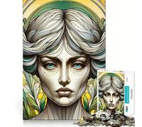 Puzzle "Ritratto Nouveau Grace" da 1000 pezzi, gioco rilassante per lo sviluppo della mente, taglio di precisione, pezzo da collezione (50x75cm)