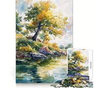 Puzzle Riverside Solitude da 1000 pezzi per adulti, gioco di puzzle per esercitare la mente, giocattolo per rafforzare i legami familiari, taglio di precisione, regalo creativo (38x26cm)