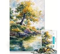 Puzzle Riverside Solitude da 1000 pezzi per adulti, gioco di puzzle per esercitare la mente, giocattolo per rafforzare i legami familiari, taglio di precisione, regalo creativo (38x26cm)