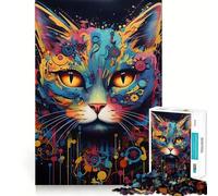 Puzzle Robot Gatto Cyborg da 1000 pezzi per adolescenti, gioco di logica e abilità, divertente e rilassante, con tagli precisi, (38x52cm)
