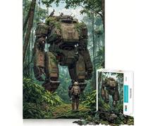 Puzzle "Robot gigante nella giungla" da 1000 pezzi per adulti, gioco di concentrazione e svago a casa, con bordi netti, regalo di Babbo Natale (38x26cm)