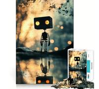 Puzzle "Robot nel bosco" per ragazzi, 1000 pezzi, sfida mentale, divertimento rilassante, taglio preciso, regalo festivo (38x52cm)