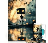 Puzzle "Robot nel bosco" per ragazzi, 1000 pezzi, stimola la memoria, allevia la tensione, con bordi precisi, opera d'arte (50x75cm)