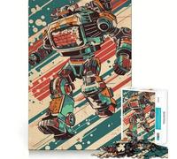 Puzzle robot radio retrò da 1000 pezzi per adulti, gioco intelligente e divertente, bordi lisci, decorazione da parete (38x26cm)