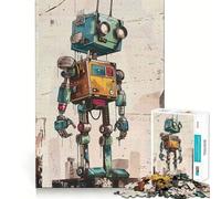 Puzzle robot retrò da 1000 pezzi per adulti, ideale per migliorare la memoria, alleviare l'ansia, assemblare e creare un regalo artistico (38x26cm)