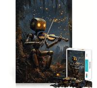 Puzzle Robot Violinista da 1000 pezzi per adulti, gioco di puzzle per migliorare la memoria, rilassamento mentale, taglio preciso, regalo di compleanno (50x75cm)